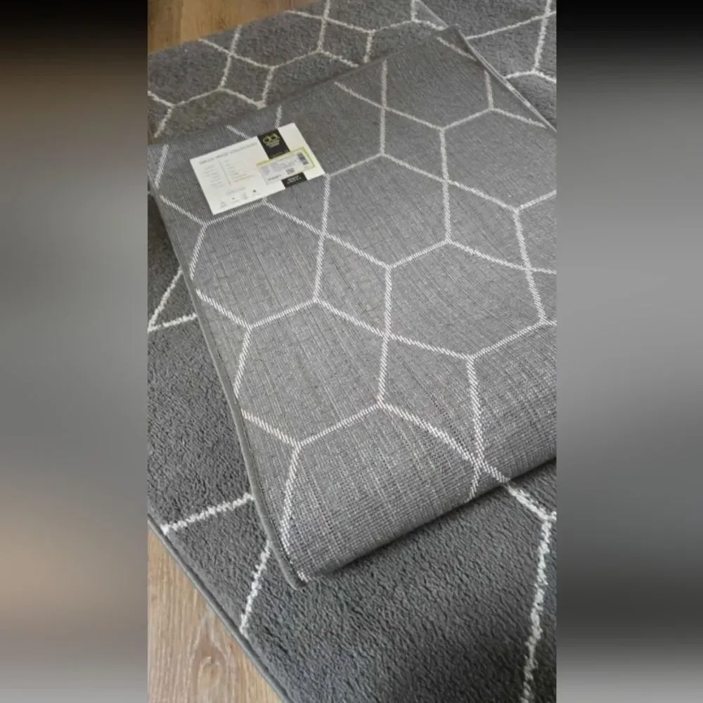 Geometric Gray Area Rug Runner Home Area House Run Long Carpet